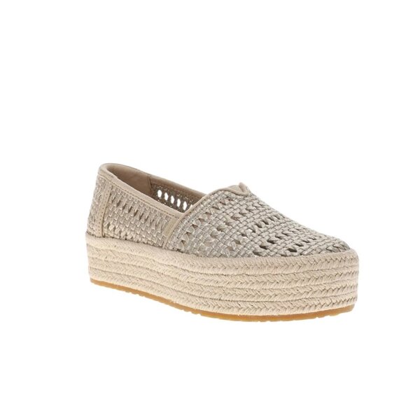 TOMS Valentia Platform Slip-On Espadrille Shoe Size 7 in Champagne - Picture 9 of 11